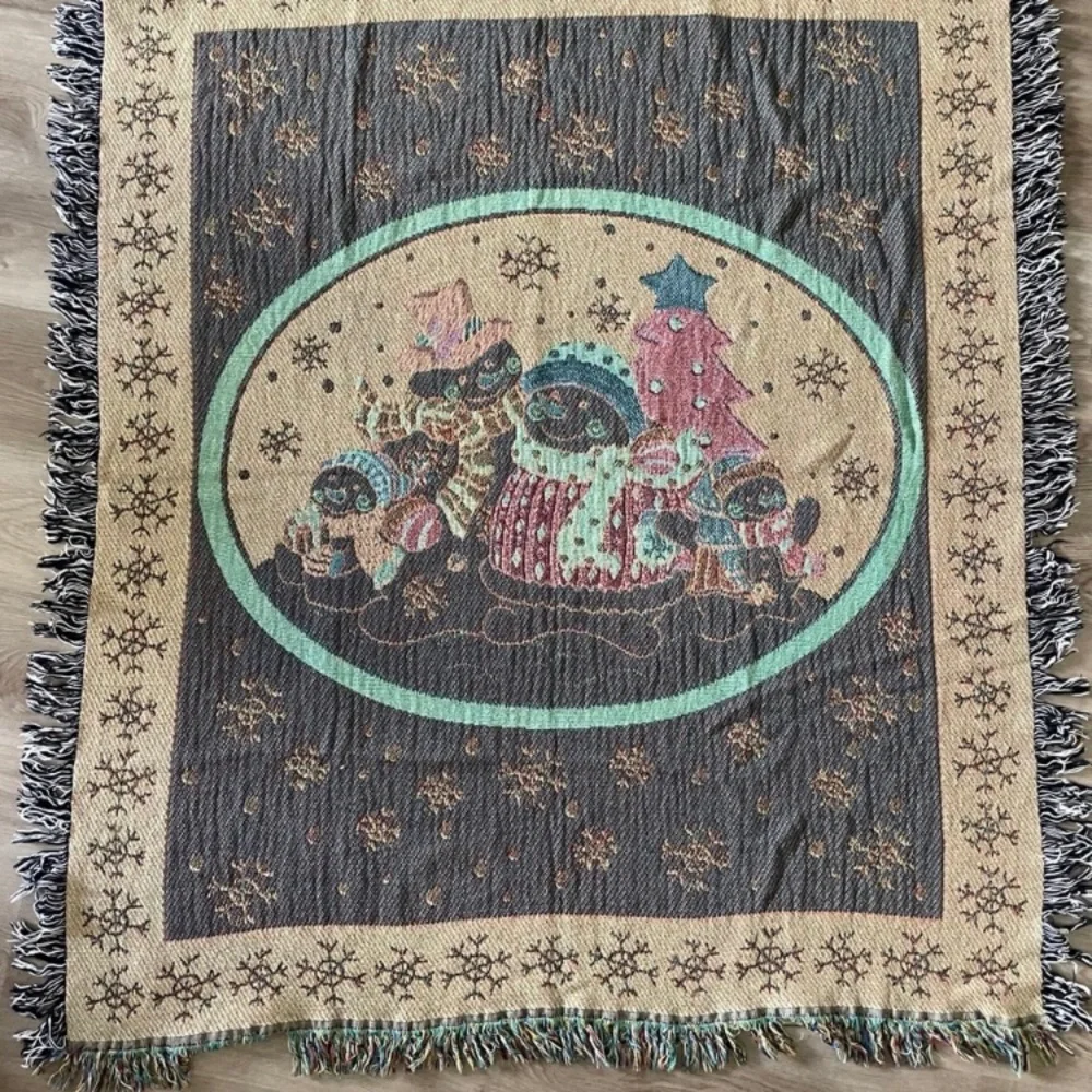 Winter Christmas Snowman Family Throw